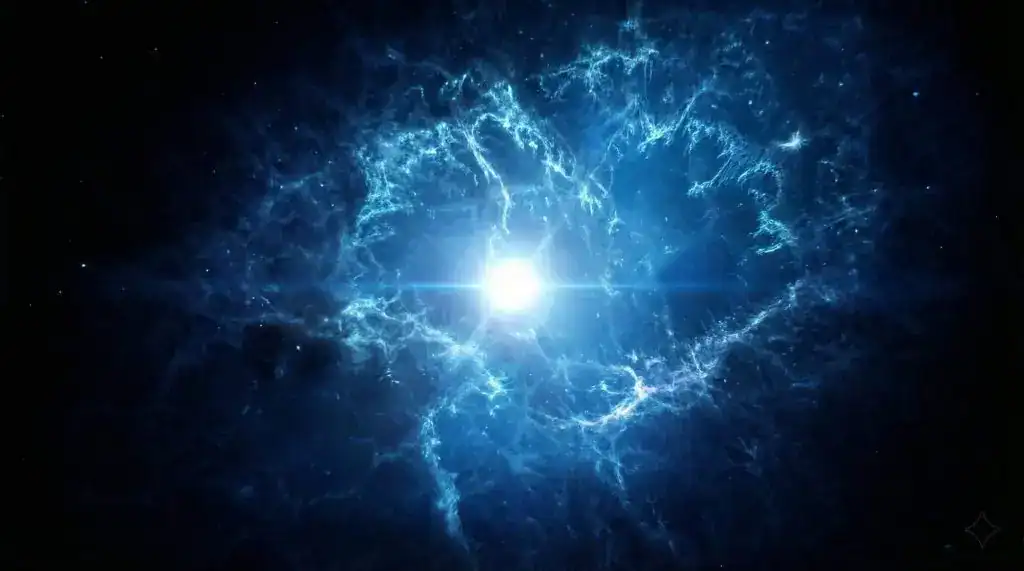 Dynamic energy burst representing AI ranking system and innovation.